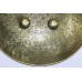 Shield Steel Flower Hand Engraved Armor Battle Dhal Brass Polish Handmade A877